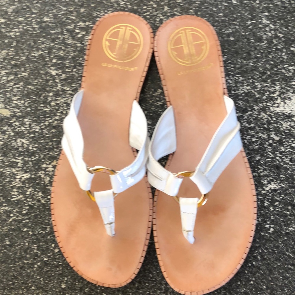 Lily Pulitzer White Sandals Size 8